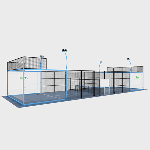 BY-P04 single padel court, compact size padel court for community and small club projects